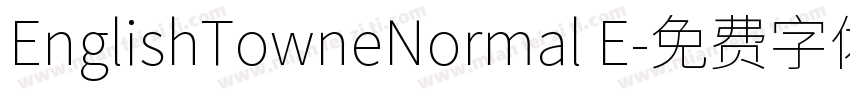 EnglishTowneNormal E字体转换